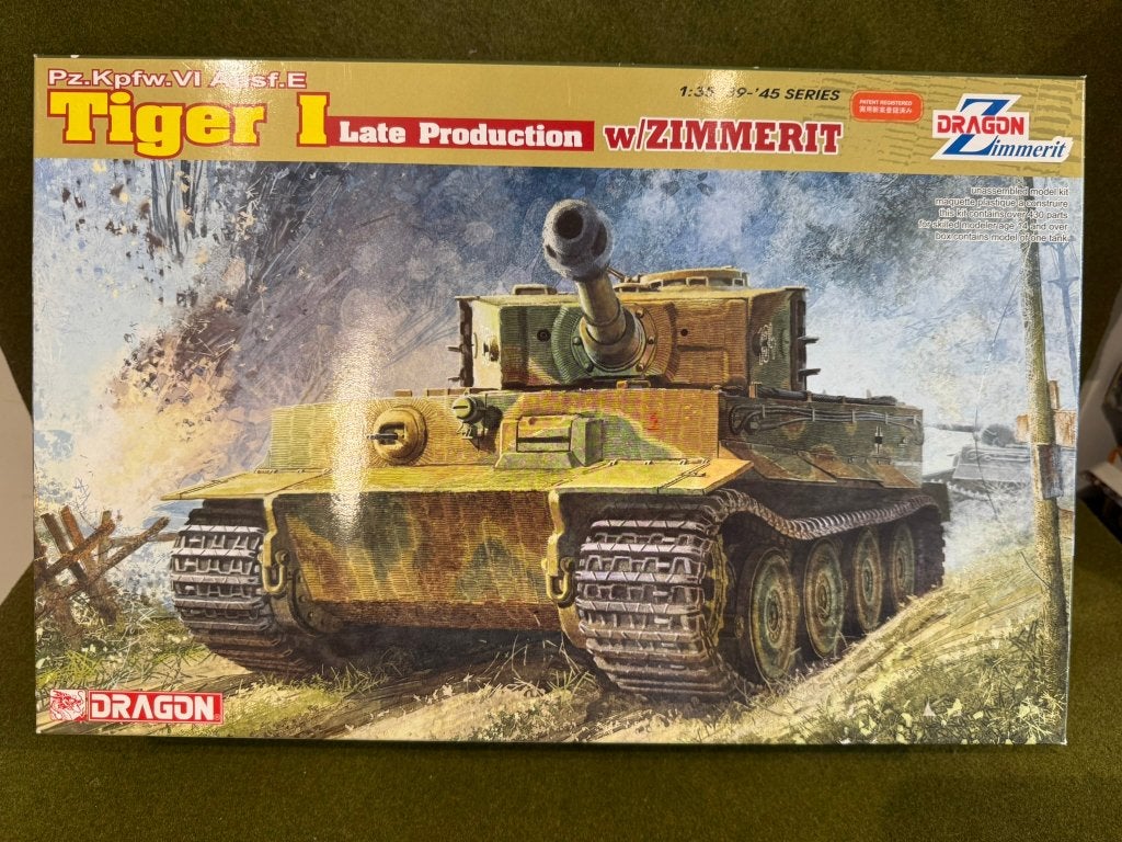 Dragon 1/35 6383 German tank Tiger I late  zimmerit, Overige merken, Tank, Verzenden, 1:32 tot 1:50
