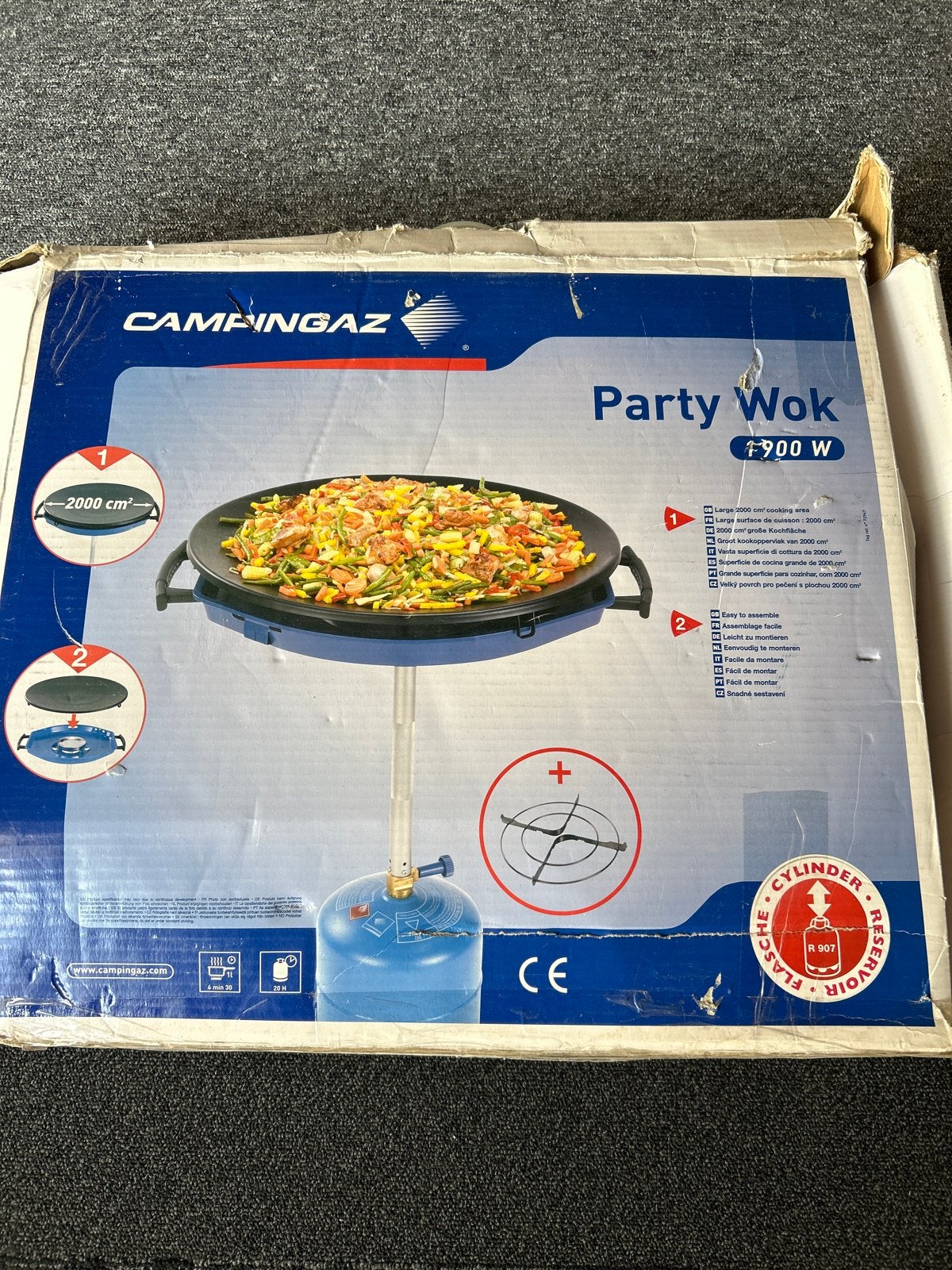 Campingaz Party Wok / Skottelbraai - 1900W, Ophalen of Verzenden, Gebruikt
