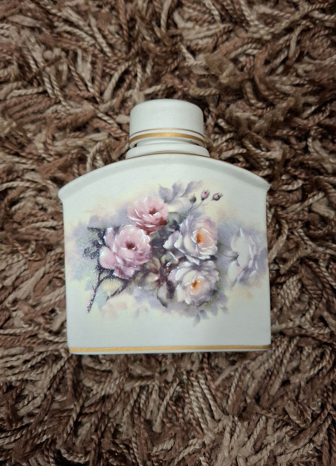 Vintage Porseleinen Flesje met Rozen Porcelanas Ibis, Ophalen of Verzenden