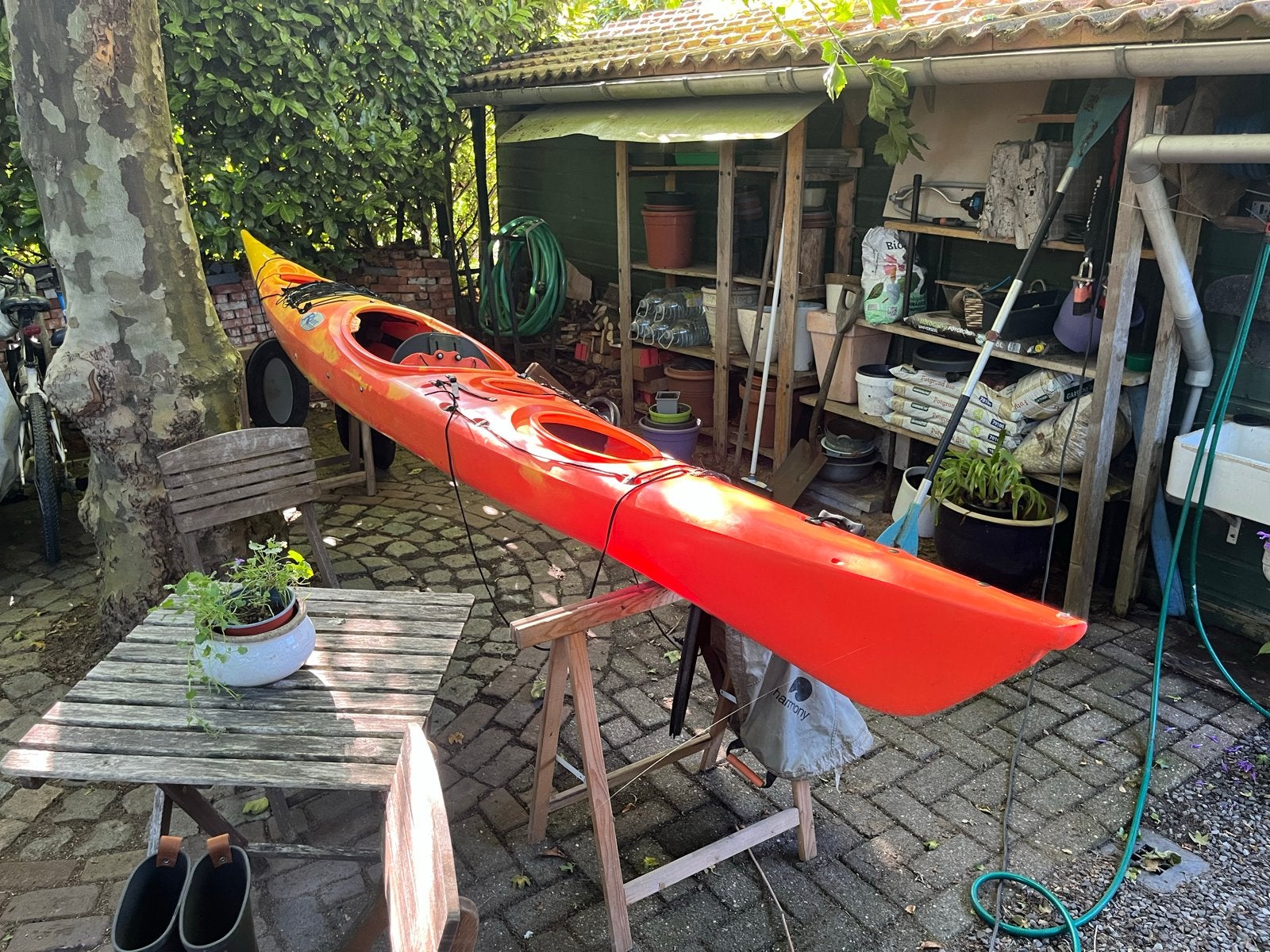 Riot ZeeKayak (485 cm) - Compleet met peddel en accessoires, Ophalen, Gebruikt, 1-persoons
