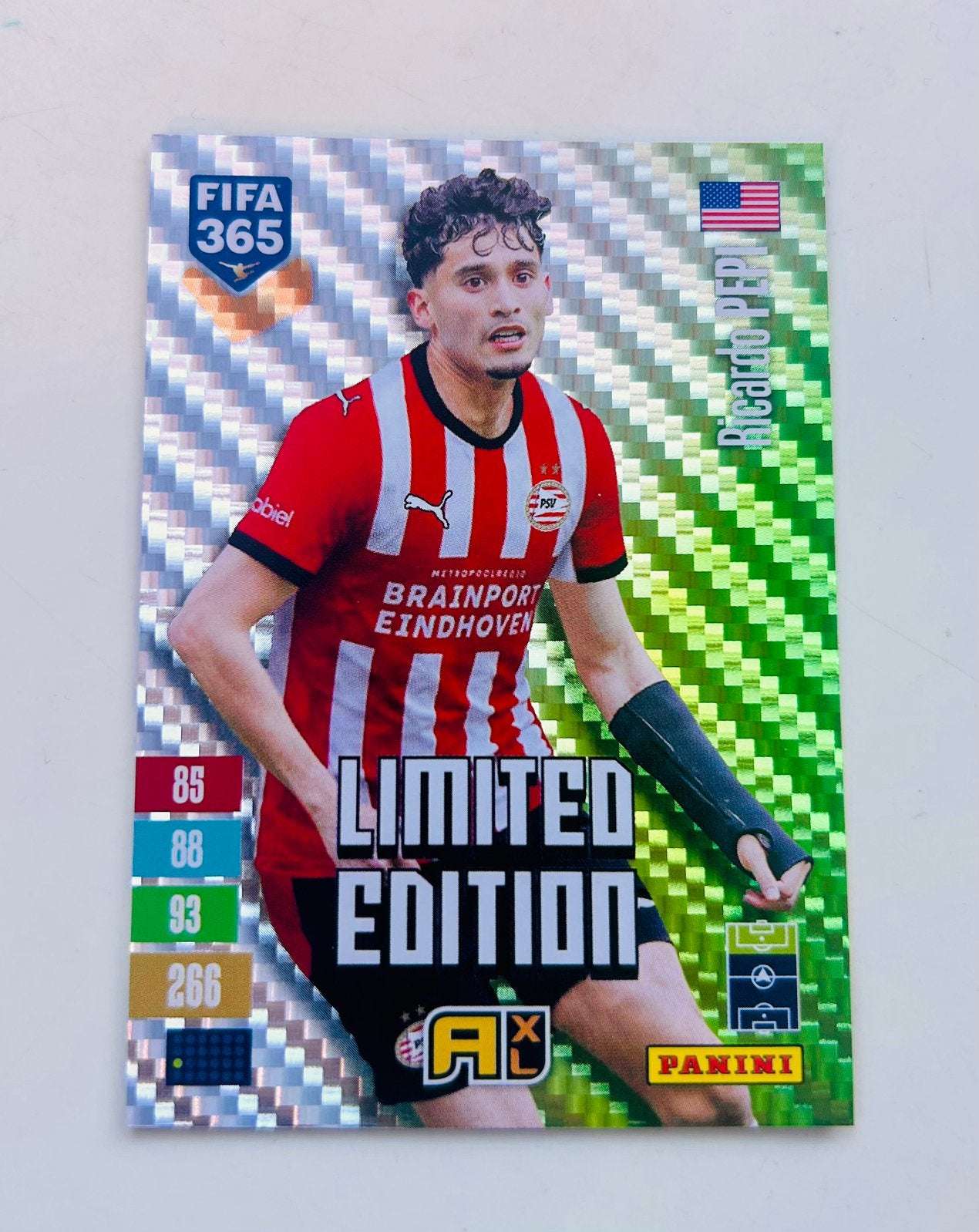 Panini Fifa 365 Adrenalyn 2027 Lim edition PSV Ricardo Pepi, Ophalen of Verzenden, Nieuw, Plaatje