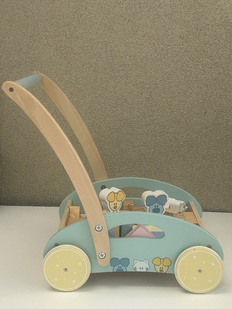 Woezel en Pip loopauto / blokkenkar, Kinderen en Baby's, Speelgoed | Houten speelgoed, Ophalen of Verzenden, Zo goed als nieuw