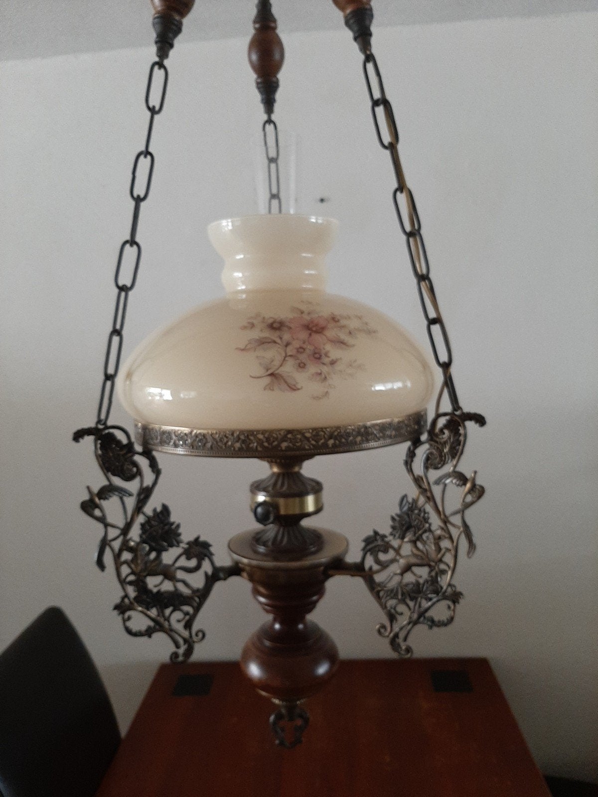 antieke hanglamp, Ophalen