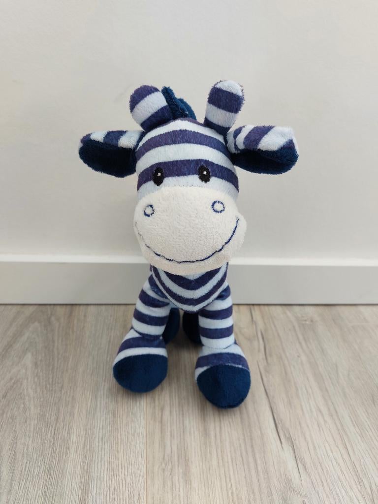 Knuffel tendertoys tender toys zebra giraf blauw L445, Ophalen of Verzenden, Zo goed als nieuw