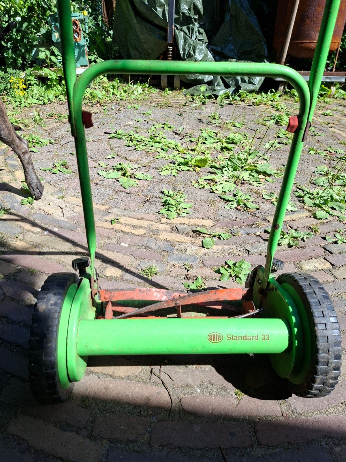 Hand gras maaier, Kooimesmaaier, Ophalen