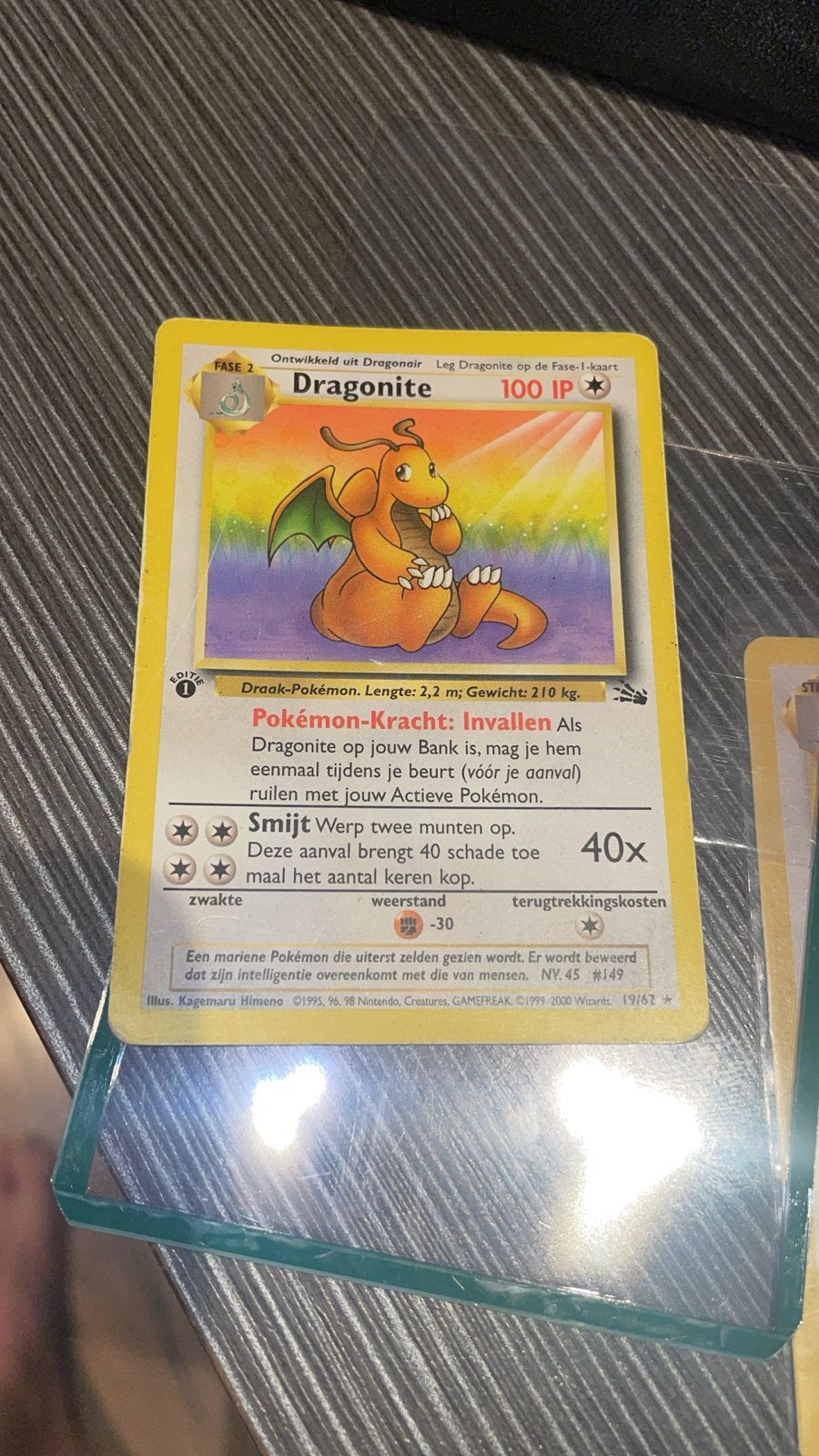 Zeldzame Dragonite Pokémon kaarten - Base Set & WOTC Promo, Verzenden, Gebruikt, Meerdere kaarten