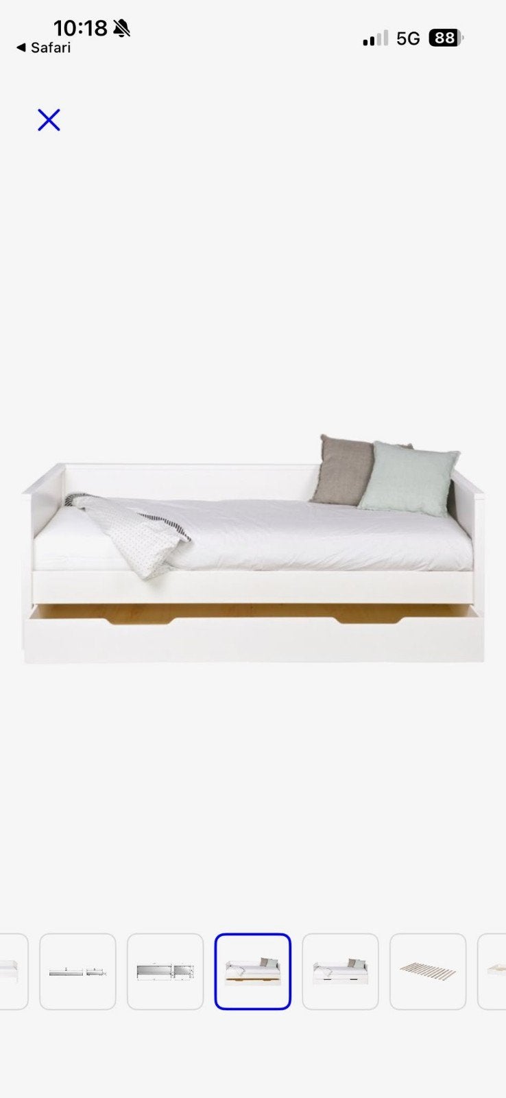 Gratis! eenpersoonsbed 200x90 inclusief bodem en matras, Gebruikt, 90 cm, Eenpersoons, Wit