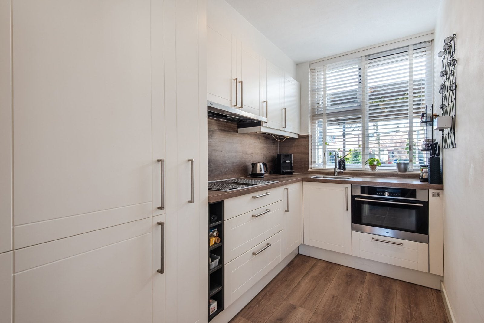 Hoekkeuken, Huis en Inrichting, Keuken | Complete keukens, Ophalen, Wit, Hoekkeuken, Zo goed als nieuw
