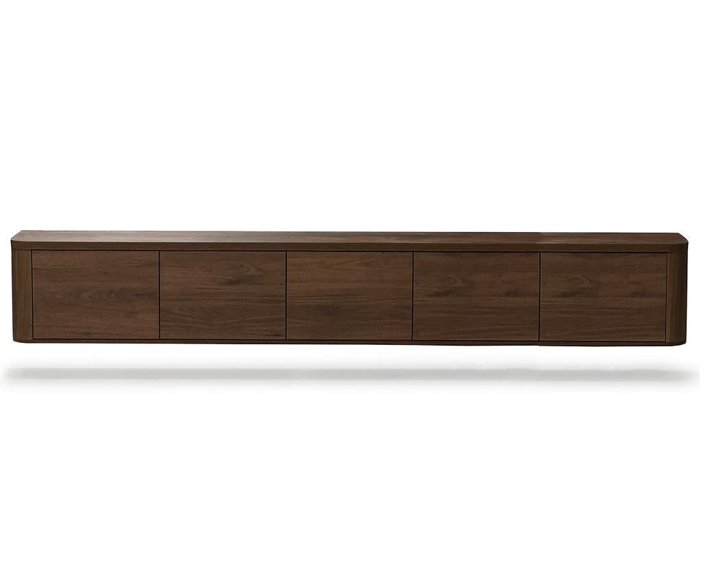 Japandi tv dressoir kast meubel taupe 270cm, Nieuw, Ophalen of Verzenden, 200 cm of meer, Minder dan 100 cm