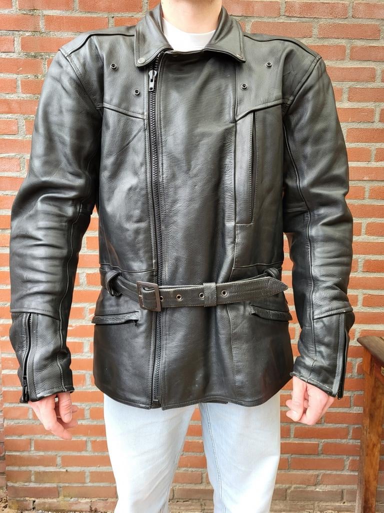 Motorpak tweedelig leer maat 58 zwart, Difi, Ophalen of Verzenden, Tweedehands, Heren