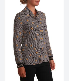 Anna van Toor blouse pied de poule + gele sterren 38 40373, Maat 38/40 (M), Anna van Toor, Anna van Toor, .
