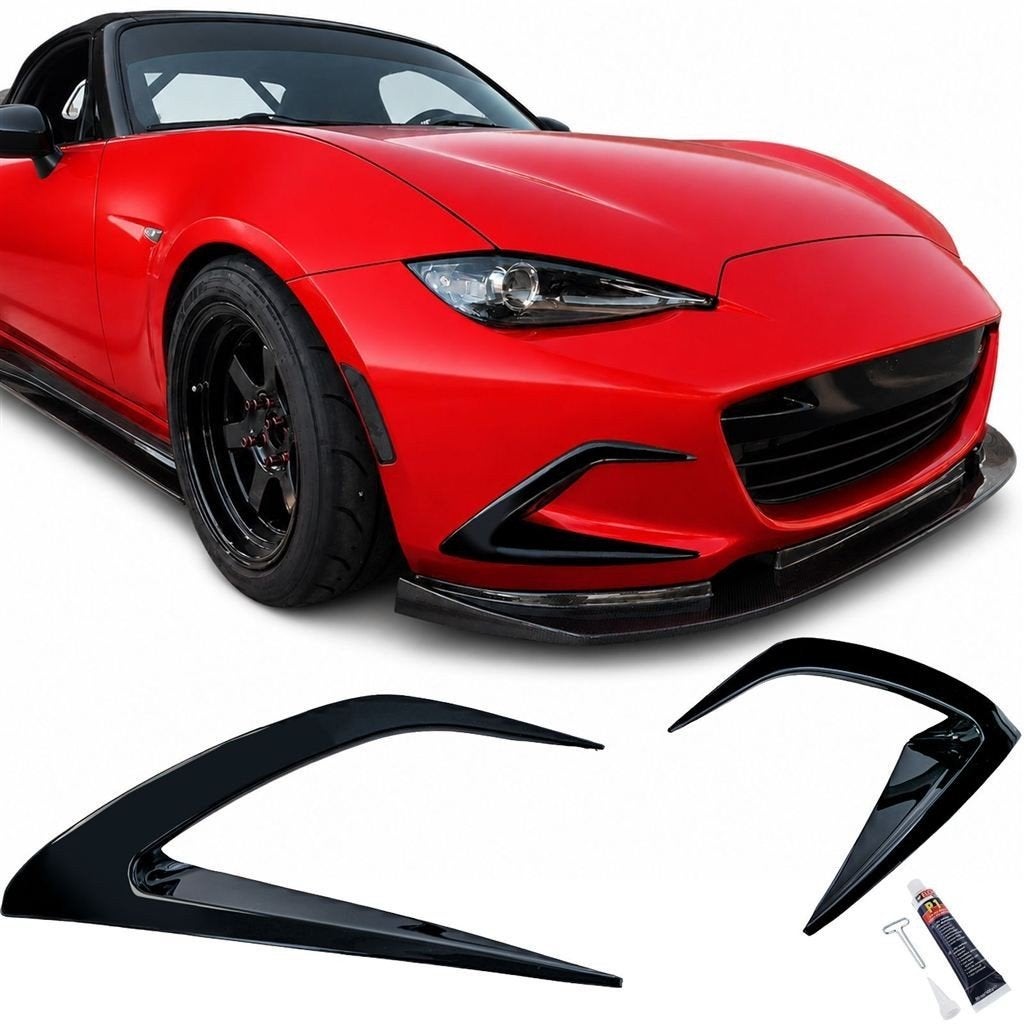 Bumper Splitter Flaps Mazda MX5 ND Glans Zwart