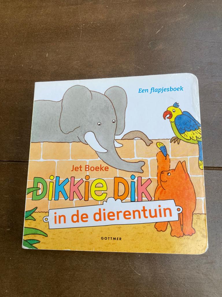 Flapjesboek Dikke Dik in de dierentuin, Boeken, Ophalen of Verzenden, Gelezen, Uitklap-, Voel- of Ontdekboek, 1 tot 2 jaar