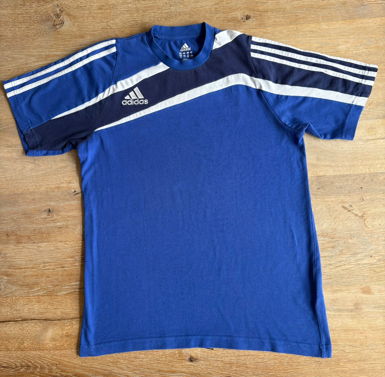 Vintage Adidas shirt maat S, Blauw, Ophalen of Verzenden, Zo goed als nieuw, Korte mouw