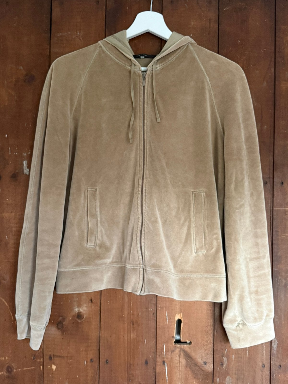 Hoodie velour Max Mara Weekend L, Ophalen of Verzenden, Zo goed als nieuw, Beige