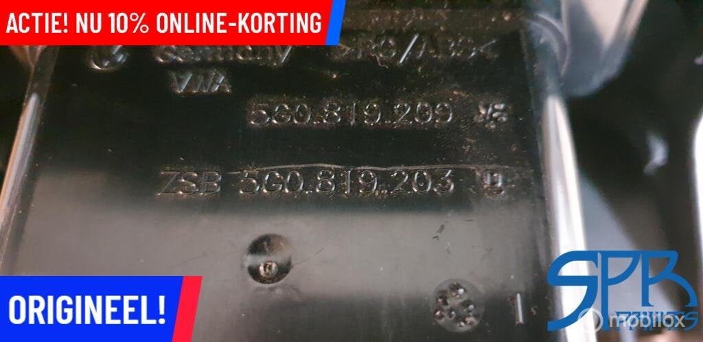 GOLF 7 VII 7.5 AFDEKKAP LUCHTROOSTER ARMLEUNING Middenconsol, VOLKSWAGEN, Volkswagen, Nieuw, Ophalen of Verzenden