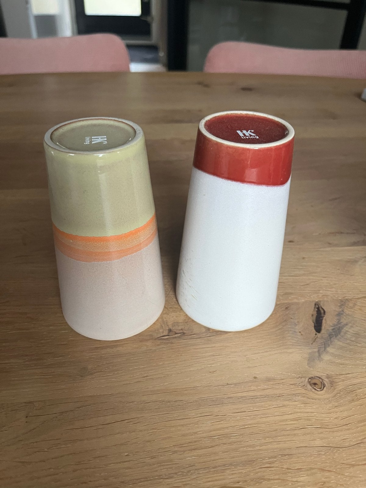 2 HKliving latte mokken, zo goed als nieuw, Overige merken, Zo goed als nieuw, Overige stijlen, Aardewerk