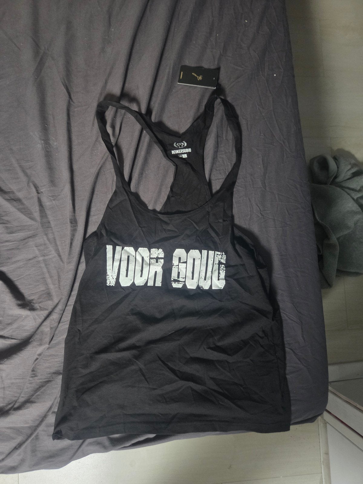 Clean Nutrition "Voor Goud" Stringer Tank Top - Nieuw, Zwart, Ophalen of Verzenden, Clean Nutrition, Maat 56/58 (XL)