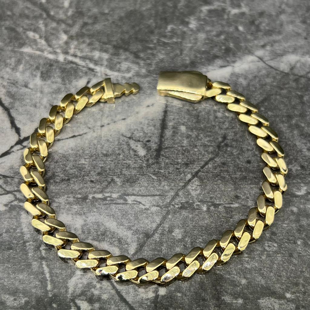 14k gouden cuban/gourmet armband, Ophalen of Verzenden, Nieuw, Goud, Goud