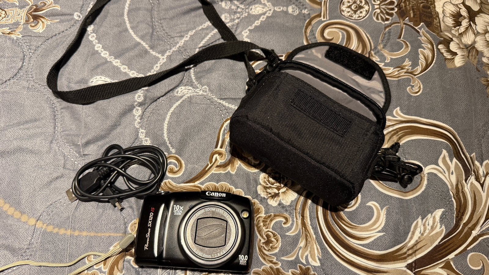 Canon PowerShot SX120 IS - Zwart, Audio, Tv en Foto, Fotocamera's Digitaal, USB-kabel, Canon, Ophalen of Verzenden, Zo goed als nieuw