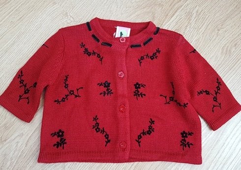 Rood/zwart Gymboree vestje maat 50/56 NIEUW (0251), Gymboree, Nieuw, Ophalen of Verzenden, Truitje of Vestje