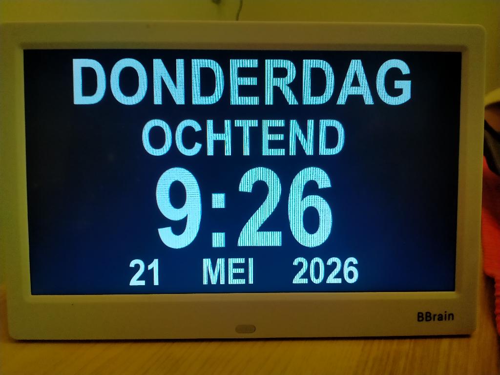 BBrain Dementieklok, Ophalen, Gebruikt, Digitaal, Wekker of Tafelklok