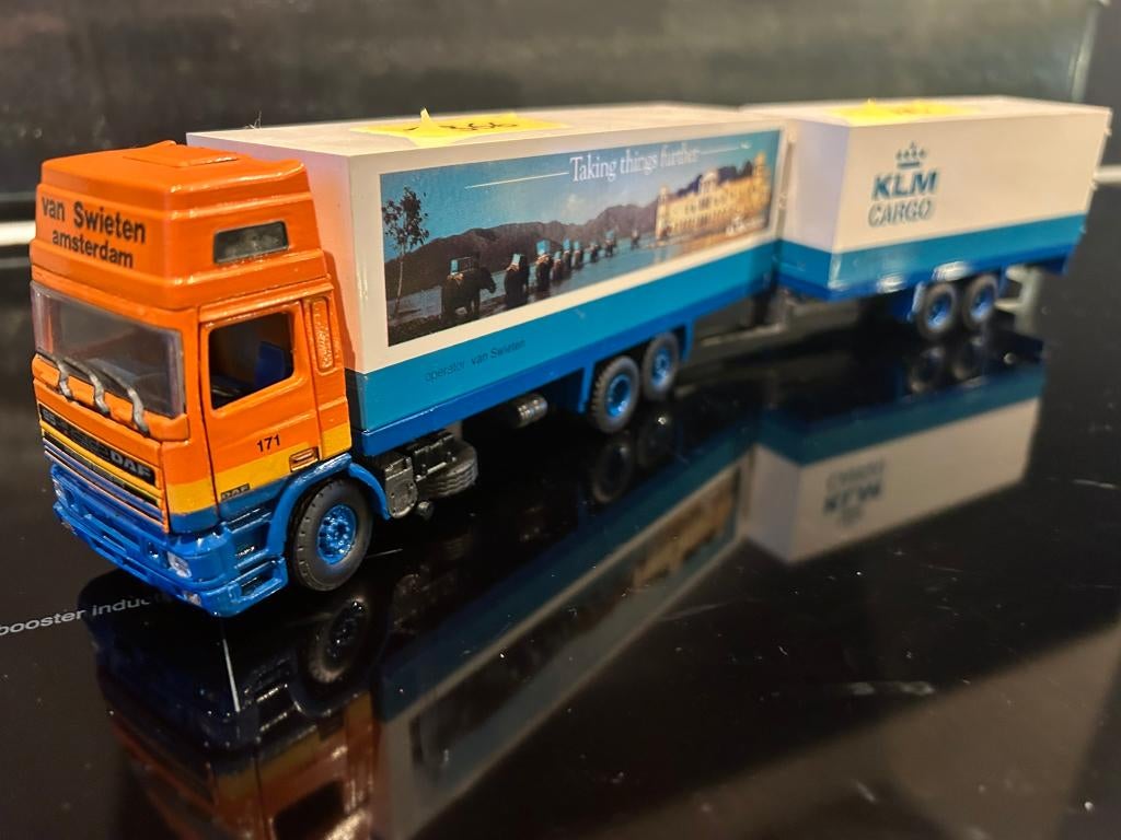 Tekno 5 stuks daf 95 topsleeprs,,, zeldzaam! zie foto's, Ophalen of Verzenden, Zo goed als nieuw, Bus of Vrachtwagen, Tekno