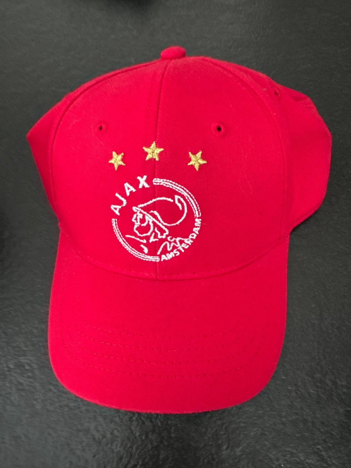 Rode Ajax pet met logo en Amsterdam opdruk, Ophalen of Verzenden, Gedragen, One size fits all, Pet
