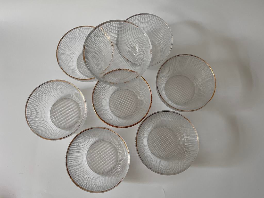 Bloomingville glazen schaaltjes/kommetjes, Huis en Inrichting, Keuken | Servies, Gebruikt, Ophalen of Verzenden, Glas, Kom(men)