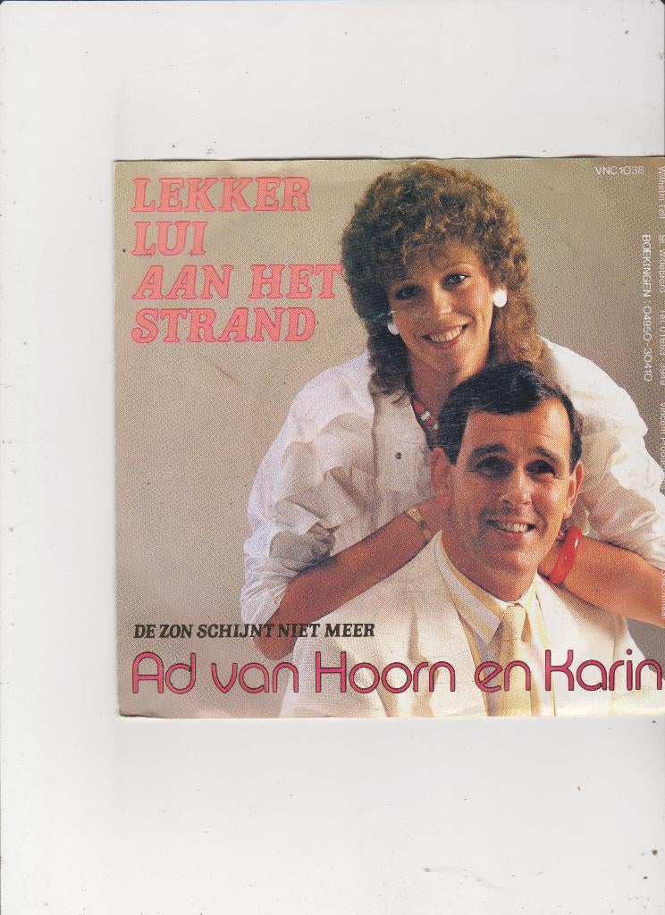 Single Ad van Hoorn & Karin - Lekker lui aan het strand, Ophalen of Verzenden, Gebruikt, 7 inch, Nederlandstalig