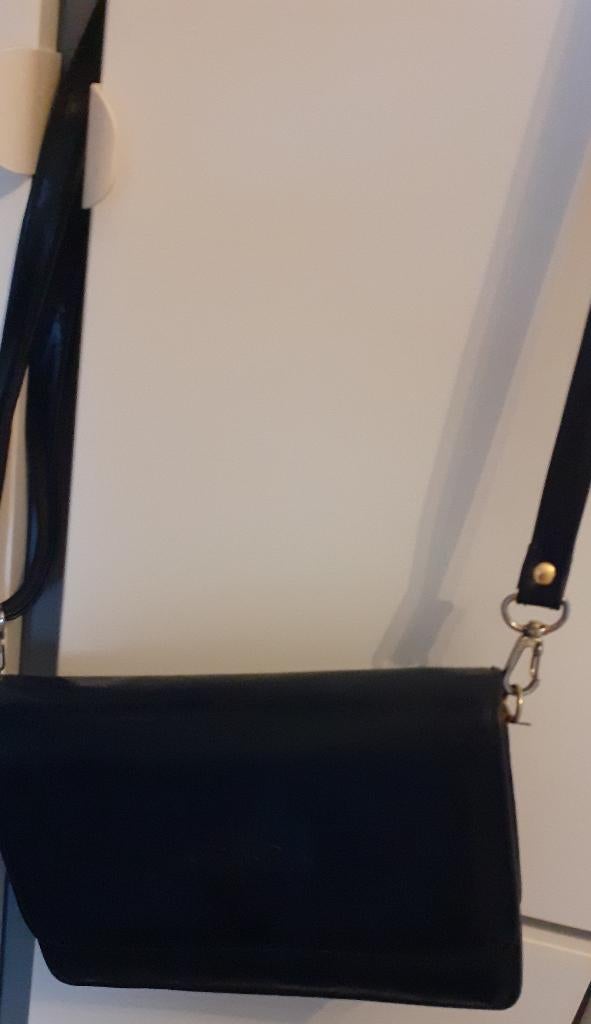 Biracci tas, Leer, Ophalen of Verzenden, Gebruikt, Zwart, Handtas