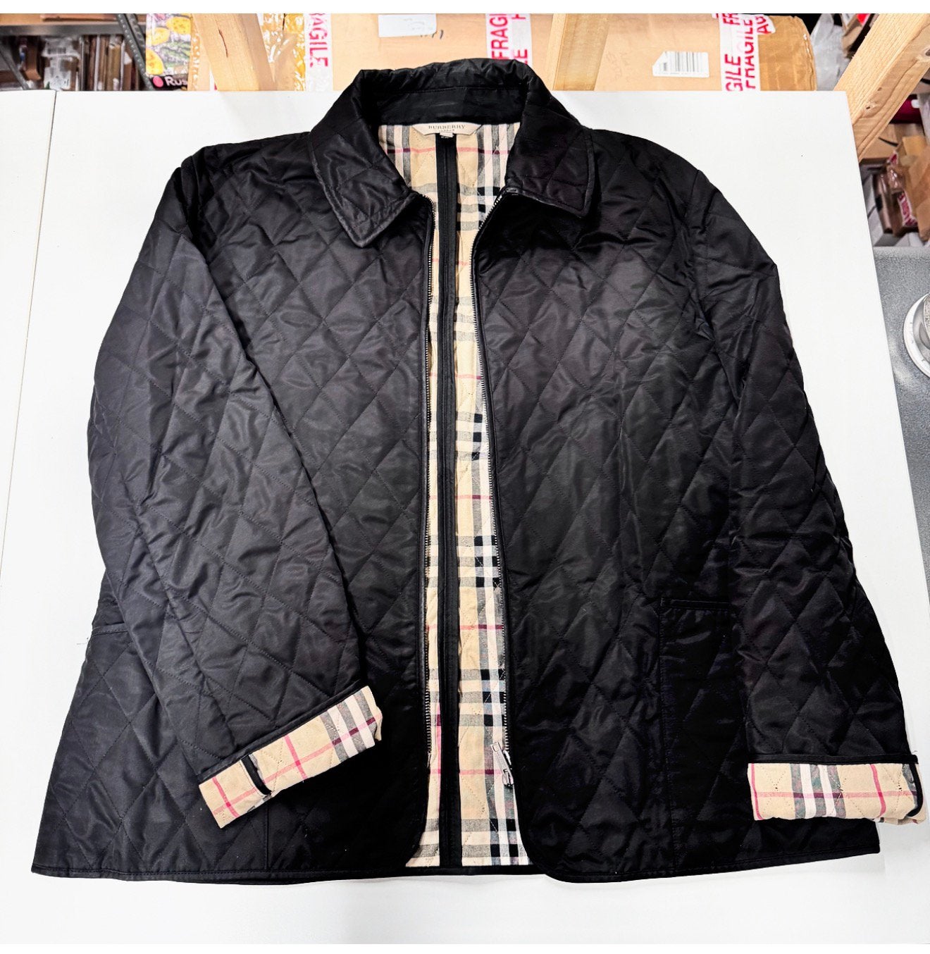 Burberry gewatteerde jack jas London Nova jacket jas Dames, Maat 38/40 (M), B, Zwart, Ophalen of Verzenden