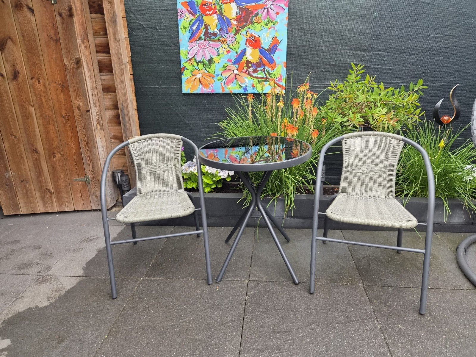 Bistroset te koop, Tuin en Terras, Tuinstoelen, Ophalen, Nieuw, Rotan, Stapelbaar