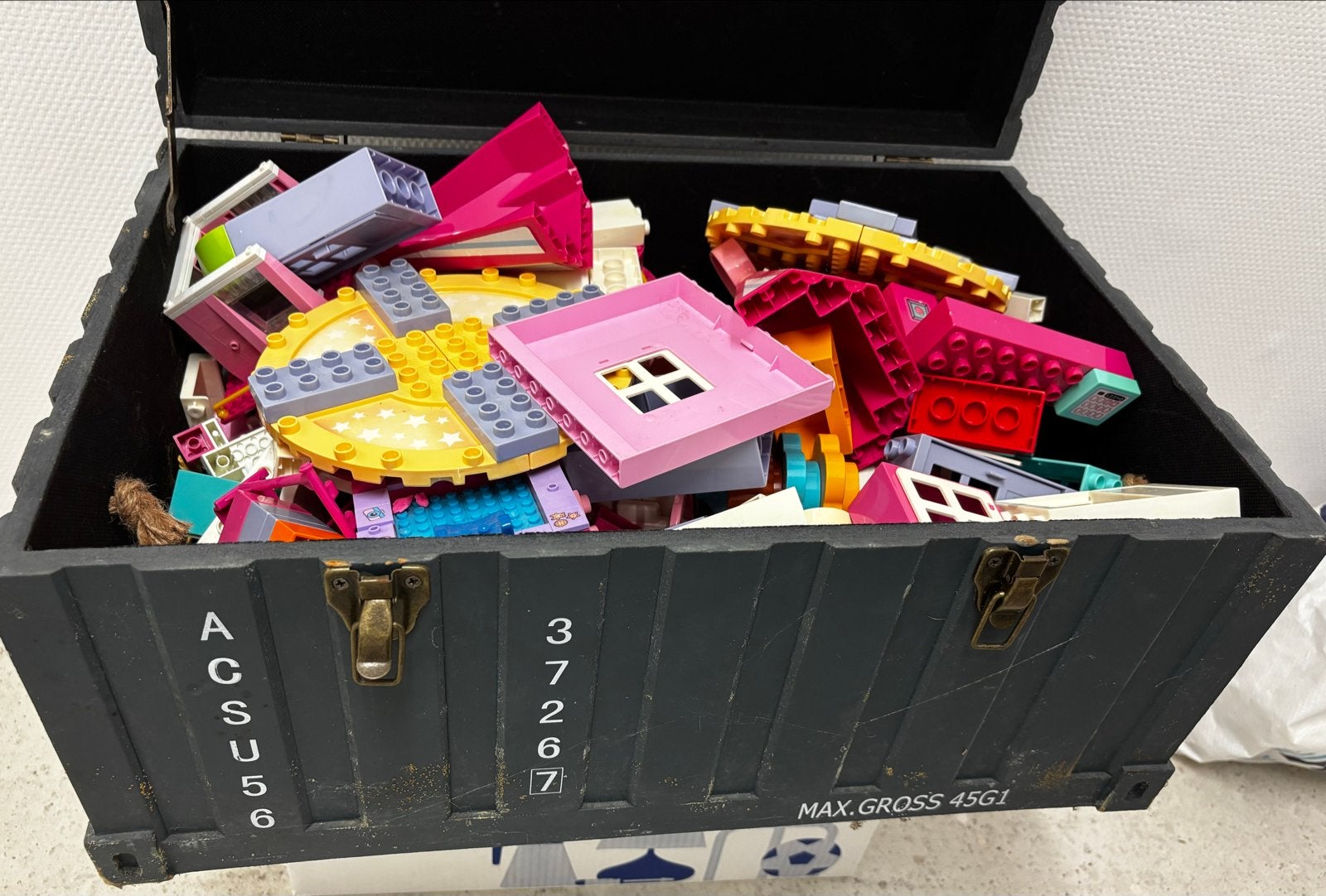 Grote kist vol met DUPLO bouwstenen, Ophalen, Gebruikt, Overige merken