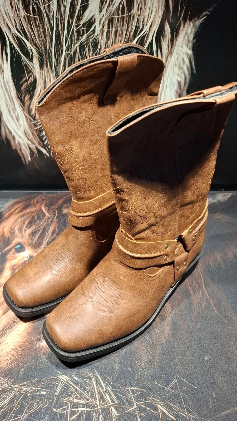Bruine cowboylaarzen maat 45, Ophalen, Bruin, Boots, Nieuw