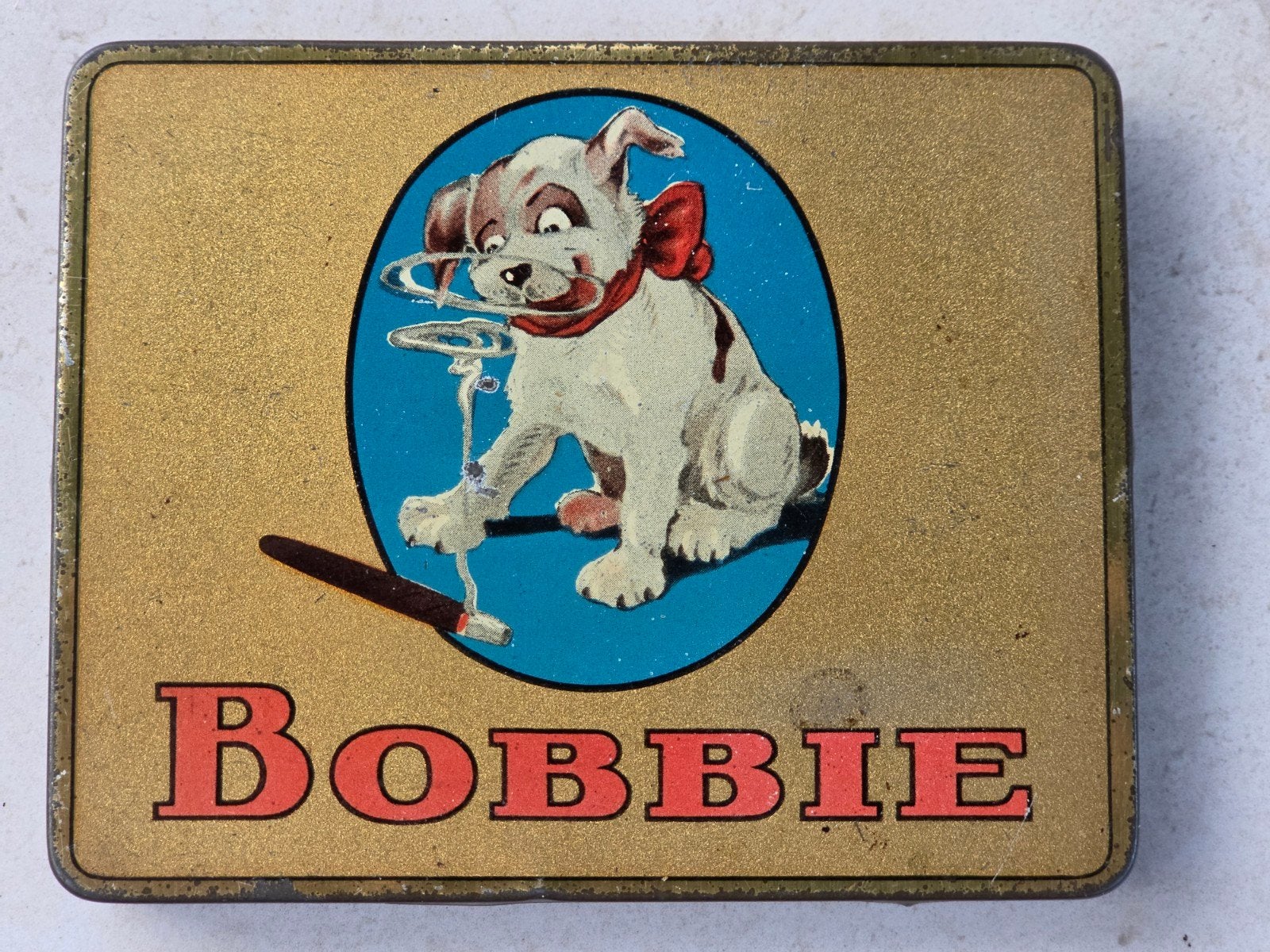 Bobbie sigaren blik Maastricht, Ophalen of Verzenden, Gebruikt, Overige