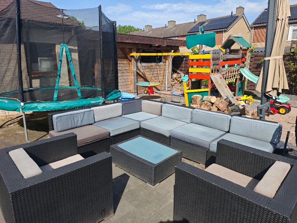 Tuinset, Tuin en Terras, Tuinsets en Loungesets, Ophalen, Gebruikt, Bijzettafel, 8 zitplaatsen