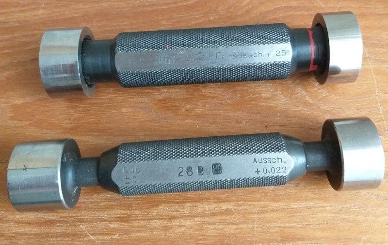 Penkalibers ( om diameters te controleren ), Ophalen