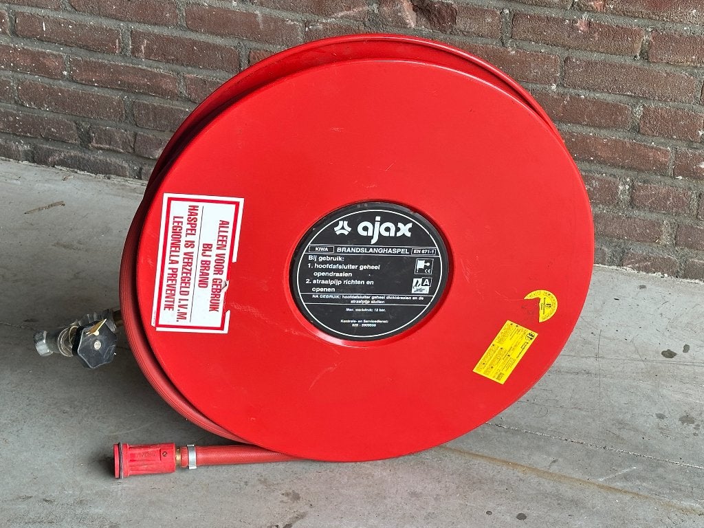 Ajax Brandslanghaspel 20m, 12 bar, Huis en Inrichting, Brandblussers en Brandkasten, Ophalen, Nieuw, Brandblusser