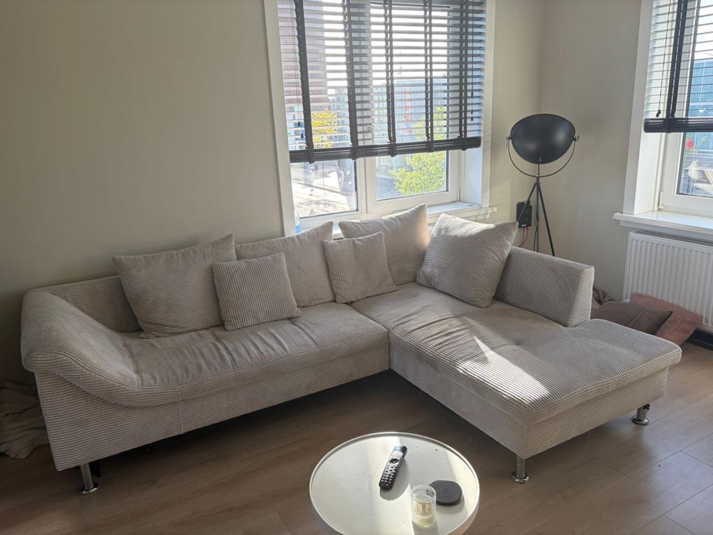 GRATIS OP TE HALEN LONGCHAIR BANK, Huis en Inrichting, Ophalen, 250 tot 300 cm, Gebruikt, Hoekbank