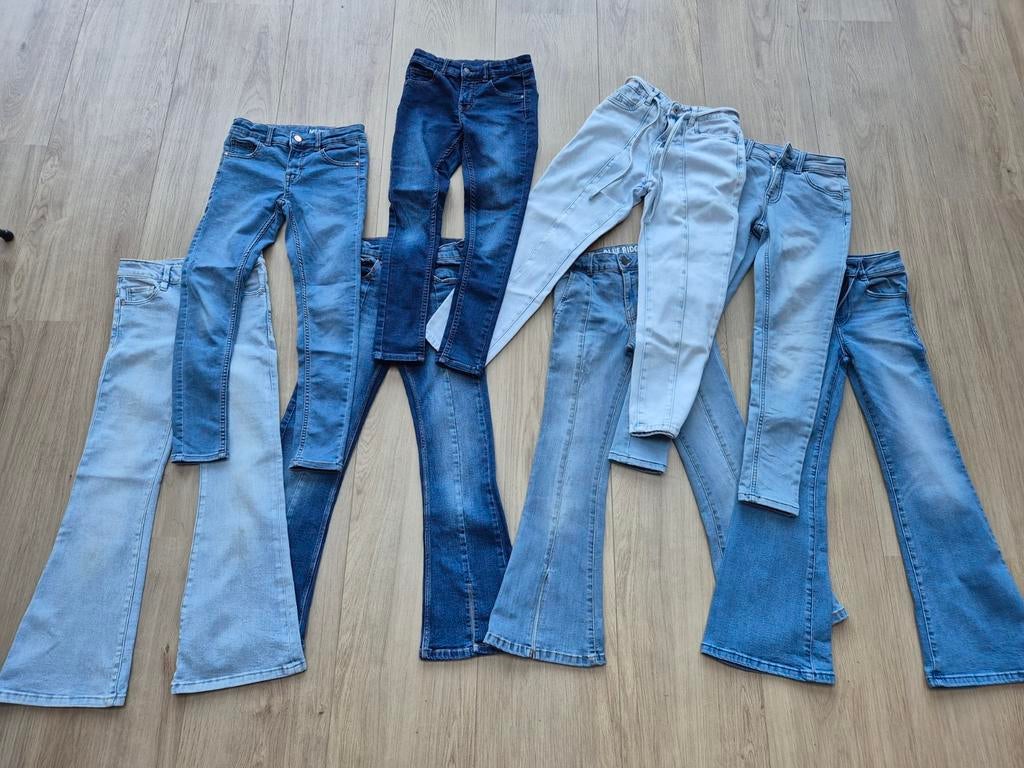 8x Jeans Maat 134 - Meisjes, Meisje, Zo goed als nieuw, Blue Ridge, Ophalen