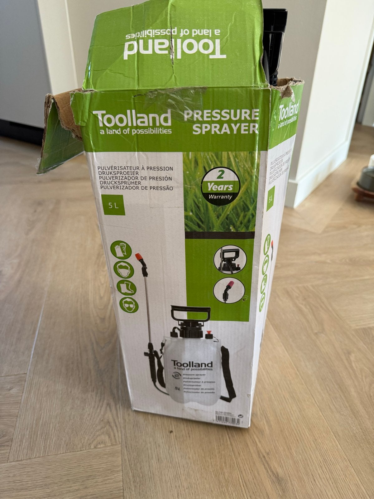 Toolland Druksproeier 5L - Nieuw in doos, Ophalen of Verzenden, Nieuw, Overige typen