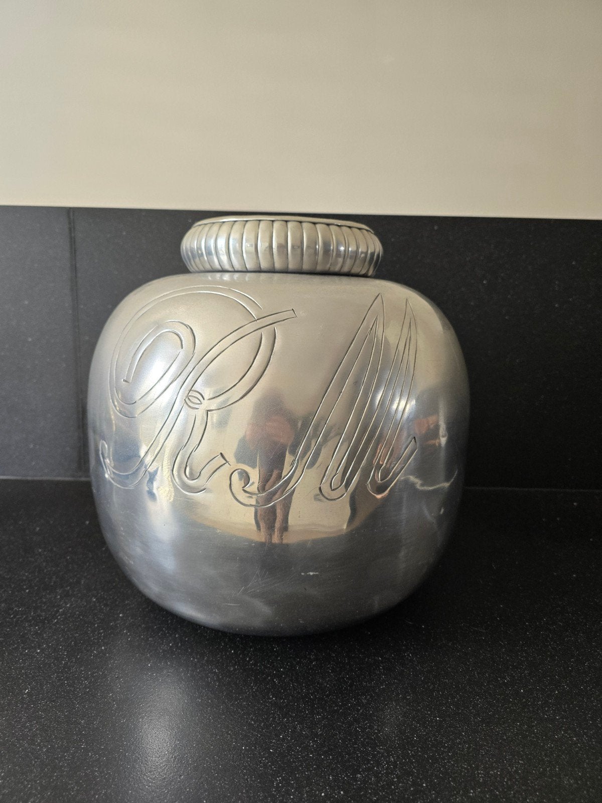 Riviera Maison Fairytale Vase L, Ophalen, Geschikt voor droogbloemen, Grijs, 35 cm