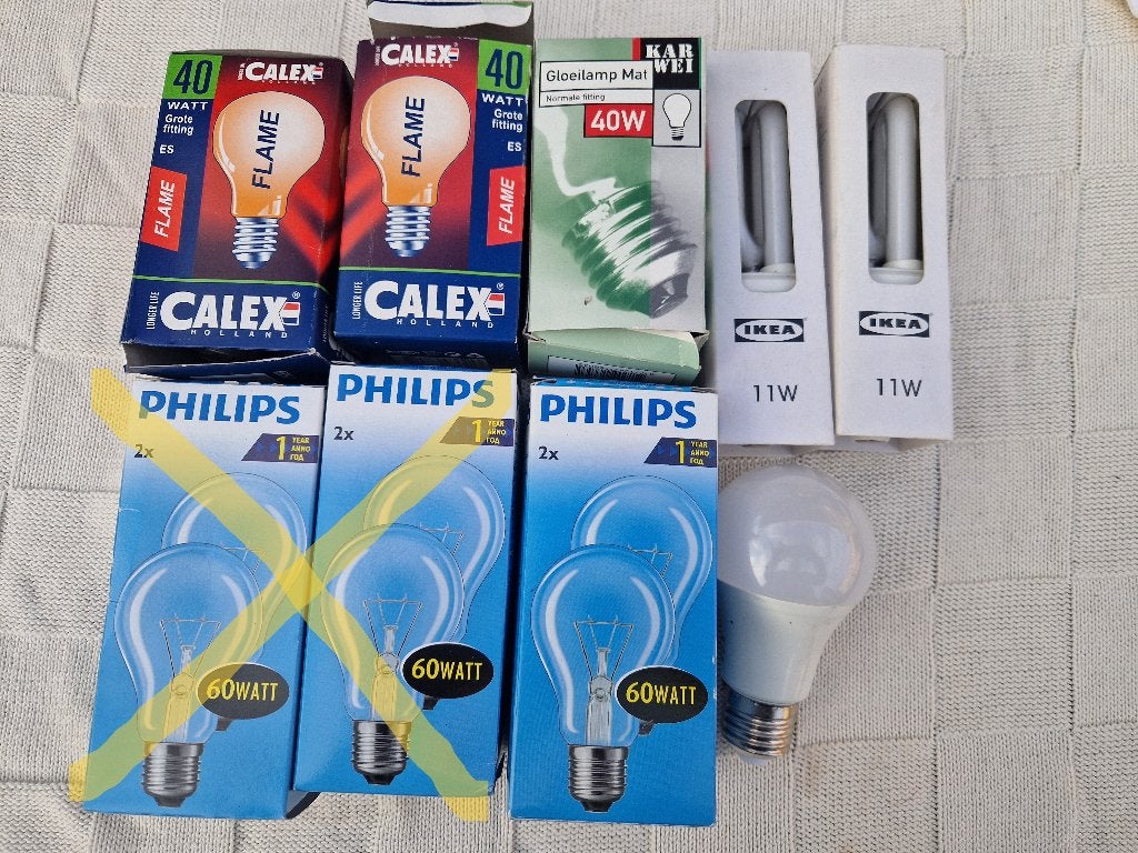 Verschillende lampen, Ophalen, E27 (groot), Led-lamp