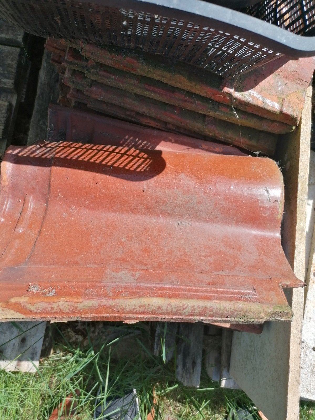 Prachtige, oude geglazuurde dakpannen., Ophalen, Steen of Klei, 15 m² of meer, Dakpannen
