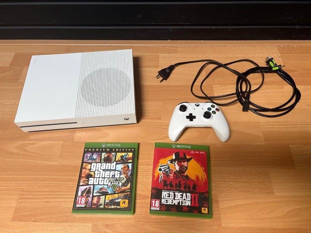 Xbox One S - 1TB - 1 controller - 2 spellen, Ophalen of Verzenden, Zo goed als nieuw, Xbox Series S