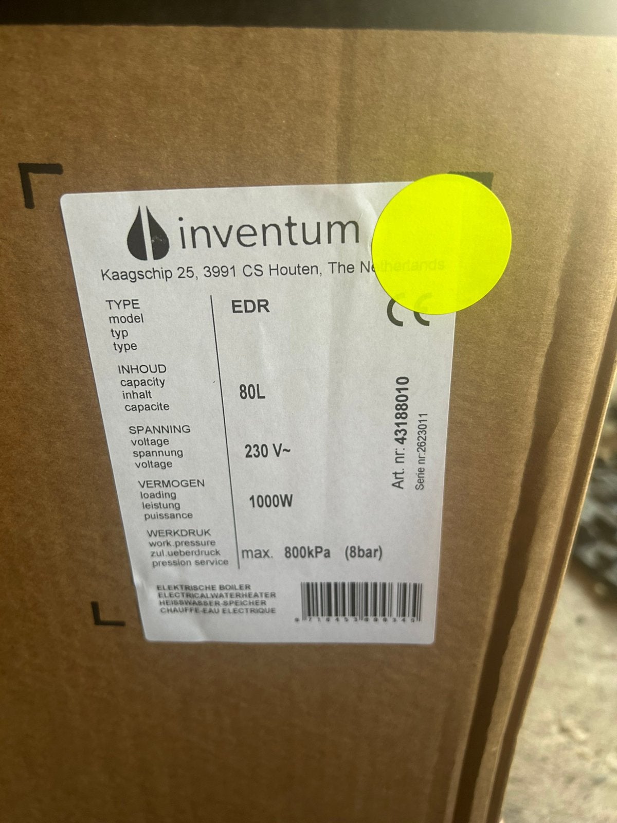 Gloednieuwe Inventum EDR 80, nieuw in doos!, Ophalen, Zo goed als nieuw