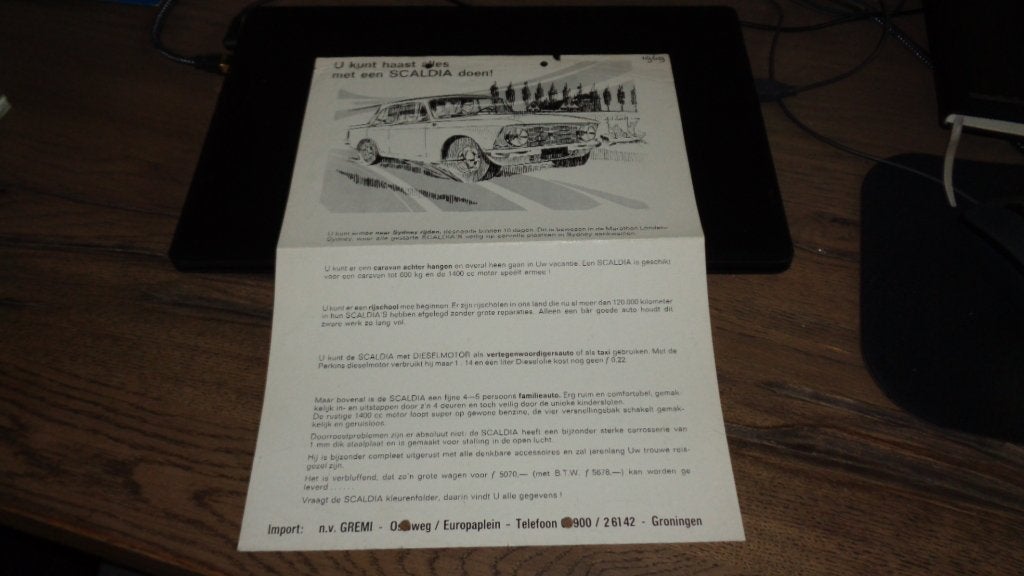 ZELDZAME Folder  SCALDIA  ,  1969, Verzenden, Gelezen, Overige merken