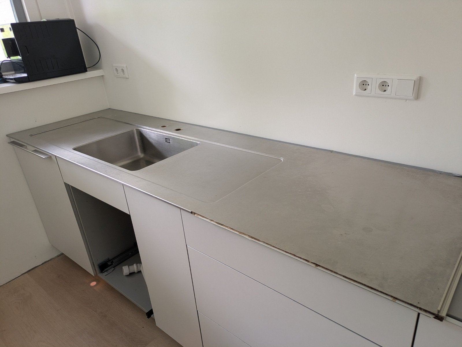 Bulthaup RVS Keukenblad met Spoelbak, Huis en Inrichting, Keuken | Keukenelementen, Ophalen, Zo goed als nieuw, 50 tot 75 cm, Minder dan 100 cm