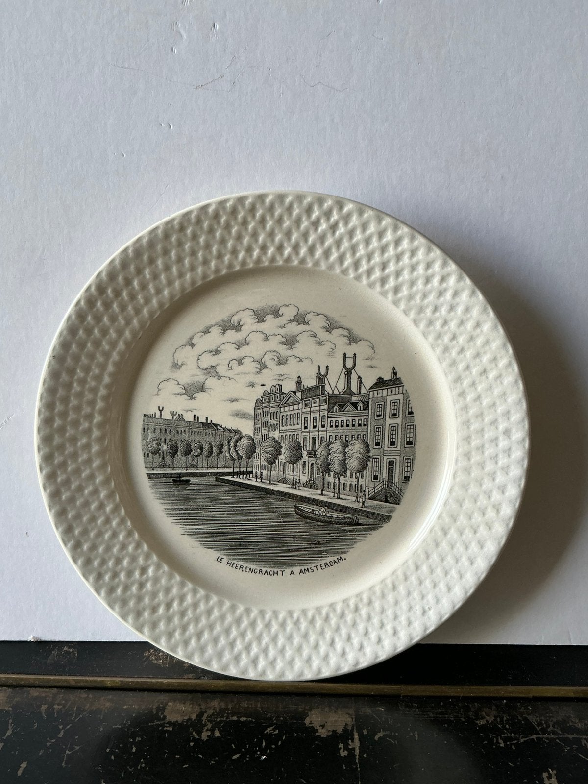 Servies bordje Le Heerengracht à Amsterdam Société Céramique, Ophalen of Verzenden